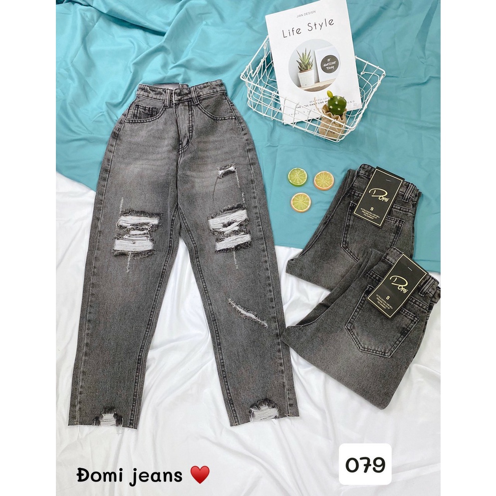 Quần Jean Baggy Nữ Kiểu Rách Đầy Cá Tính Năng Động Trẻ Trung,Hot Teen HOT TREND