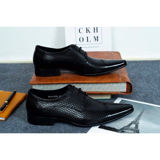 [Chính Hãng] Giày Da Bò Nhập Khẩu Thương Hiệu Rosi Mã: GS131 ĐEN