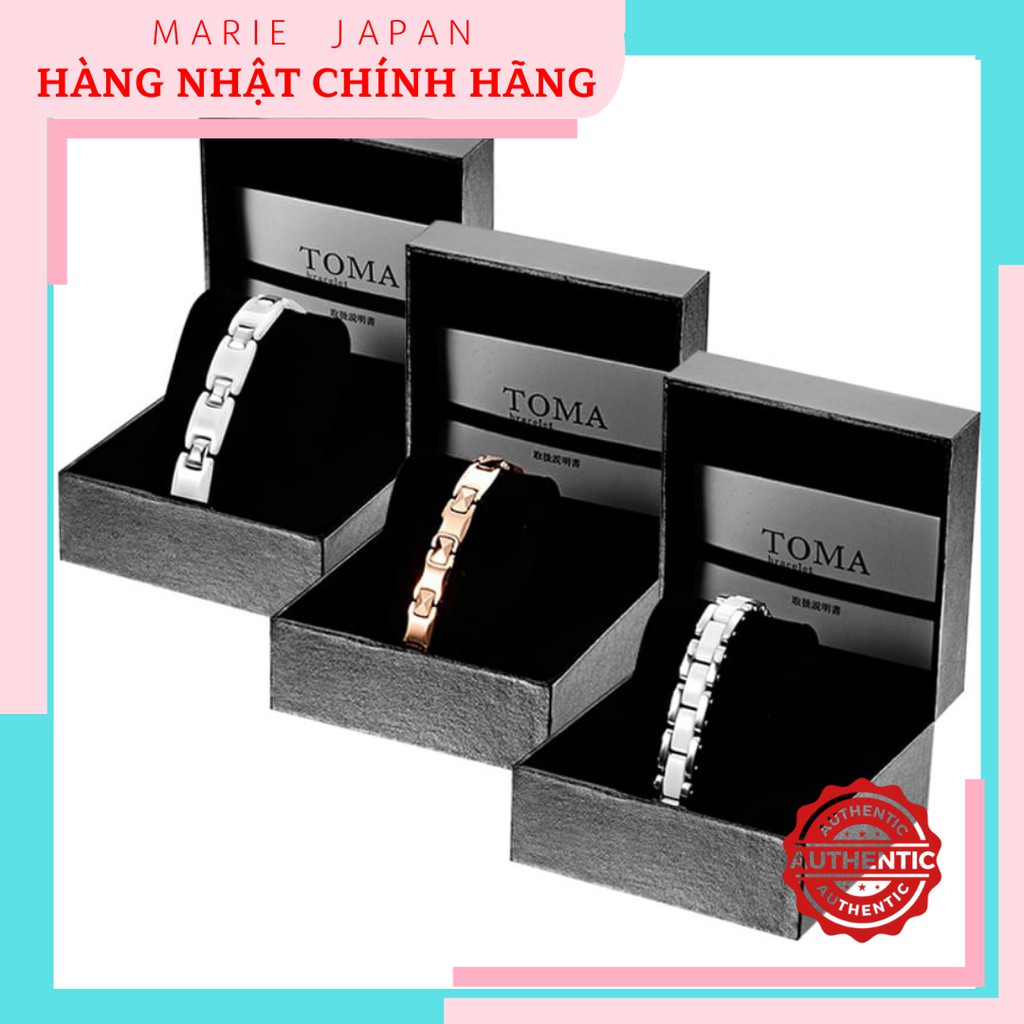 Vòng Tay Điều Hòa Huyết Áp Toma Nữ Màu Rose Gold Nhật Bản