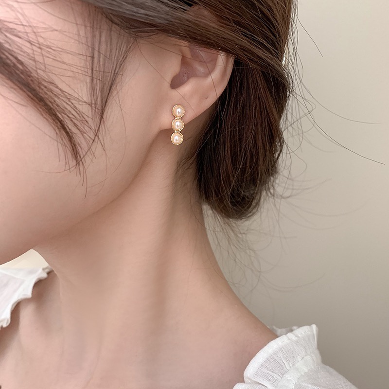Bông tai, Khuyên tai Nơ điểm hạt trai thanh lịch, Her Accessories H103
