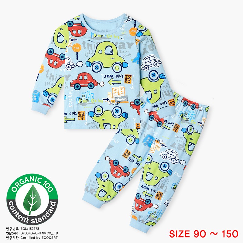 Đồ bộ tay dài quần áo thun cotton cho bé trai mặc nhà mùa thu đông dáng rộng Unifriend Hàn Quốc U1040