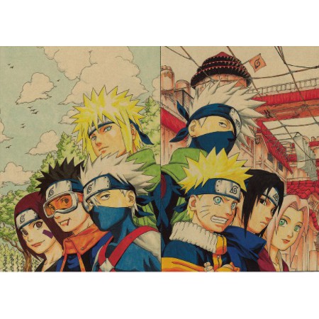 Poster Naruto treo tường nhiều mẫu kích thước 51,6 x 36 cm