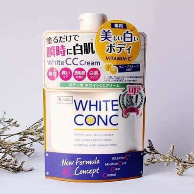 SỮA DƯỠNG THỂ SÁNG DA NÂNG TONE WHITE CONC CC Cream Vitamin C+ Nhật Bản