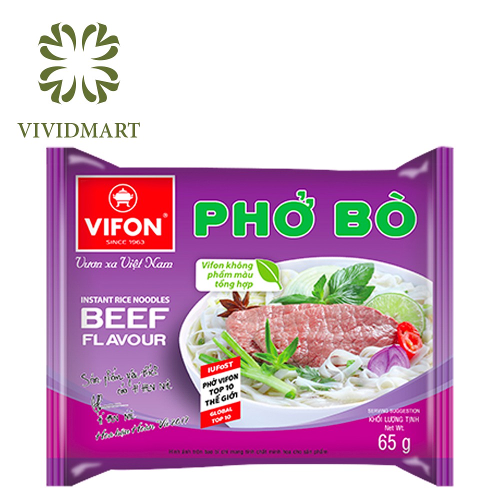 [Toàn quốc] [Gói lẻ] PHỞ ĂN LIỀN VIFON VỊ BÒ / GÀ / CHAY RAU NẤM - GÓI/65g - VIFON | BigBuy360 - bigbuy360.vn