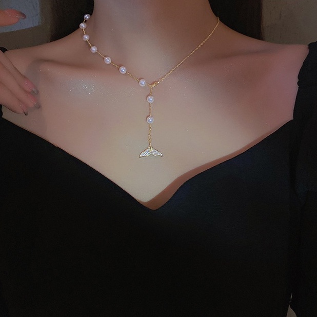 Vòng cổ Bell Mew nàng tiên cá đính đá lấp lánh VC174