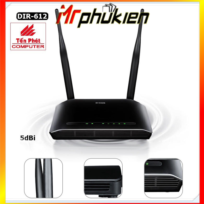 [Mã 154ELSALE2 giảm 7% đơn 300K] Bộ Phát Wifi DLink DIR 612 Chuẩn N300 - MrPhukien