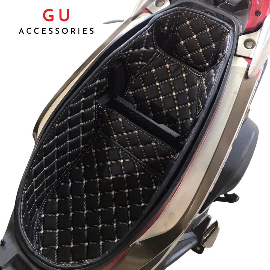 Lót cốp xe máy HONDA AIR BLADE 2013-2022 chất liệu da cao cấp chống nóng thiết kế có túi tiện dụng GU
