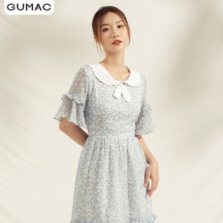 Đầm nơ cổ phối bèo DA1179 GUMAC