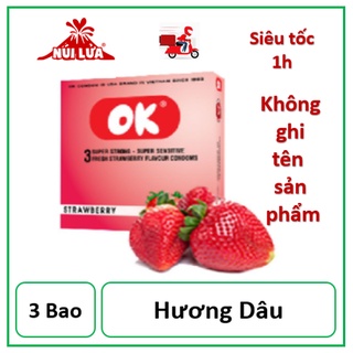  Bao cao su OK Dâu Ngọt ngào - 3 bao 