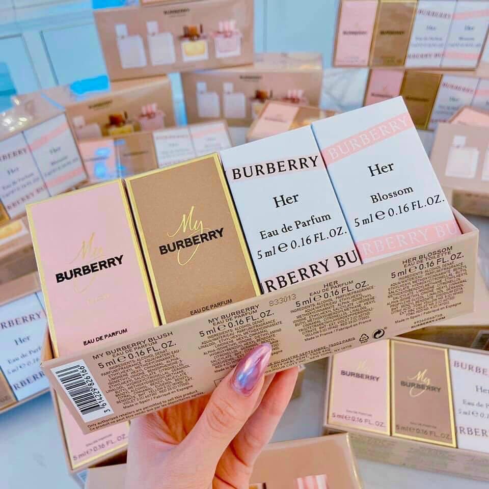 Gift Set nước hoa mini Burberry 4 chai x 5ml