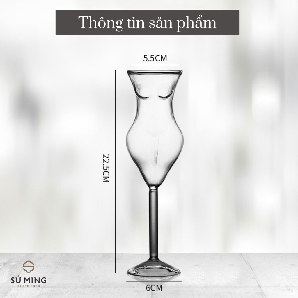 Ly Thuỷ Tinh [Cocktail], phong cách độc đáo cá tính, hình cô gái, sang trọng đẳng cấp.