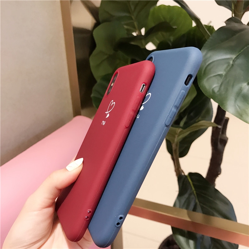 Ốp điện thoại in hình trái tim nhỏ nhắn cho iPhone 6 6s 6+ 6s+ 7 7+ 8 8+ X Xs Xr Xs Max