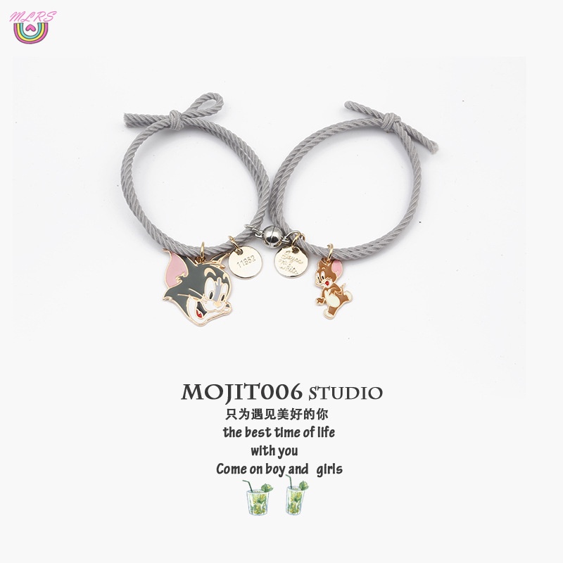 Set 2 vòng tay cao su nam châm hình phi hành gia Cinnamoroll cho nam nữ