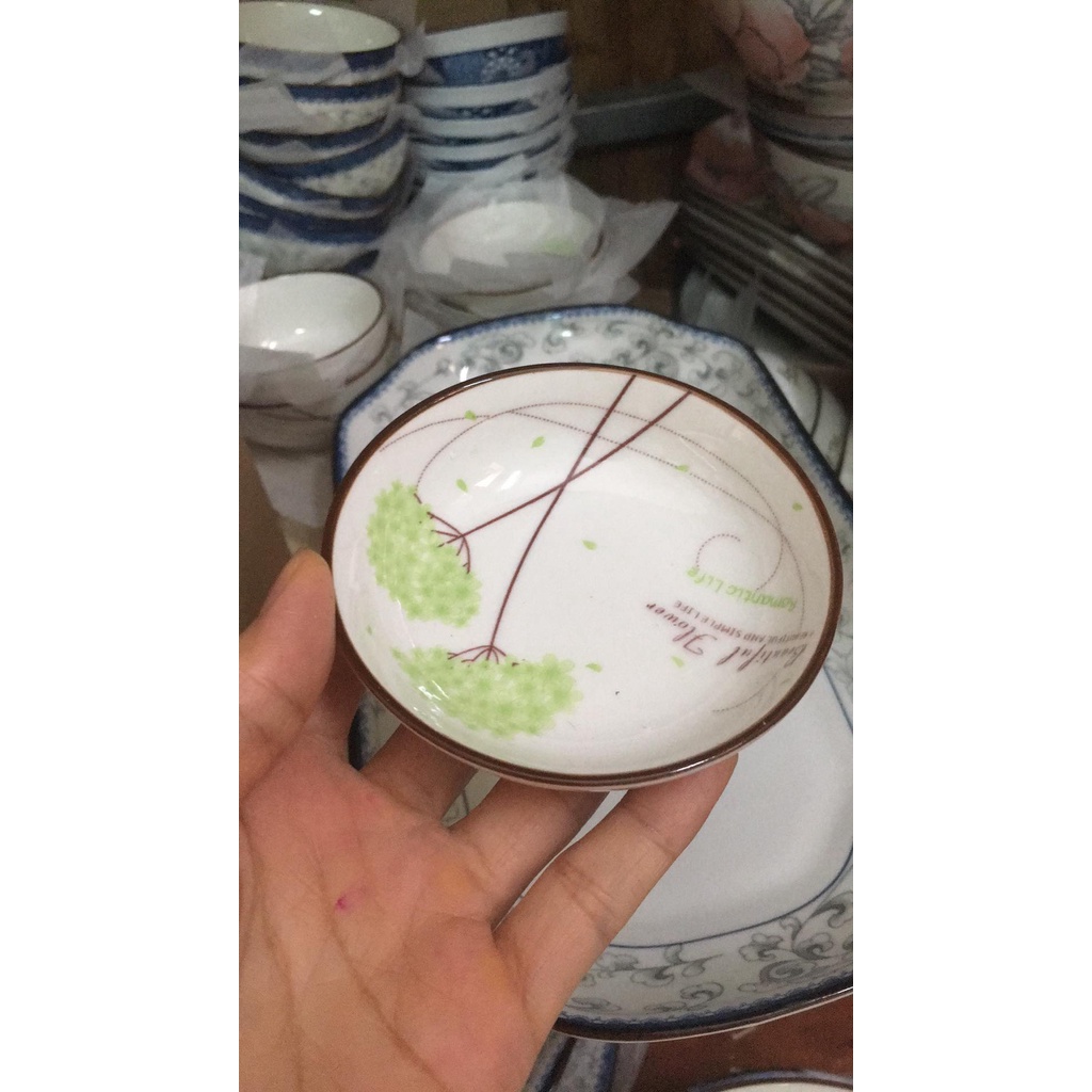 Bộ Bát Đĩa Bát Tràng  - Bộ Bát Đĩa Cao Cấp Xanh Lá