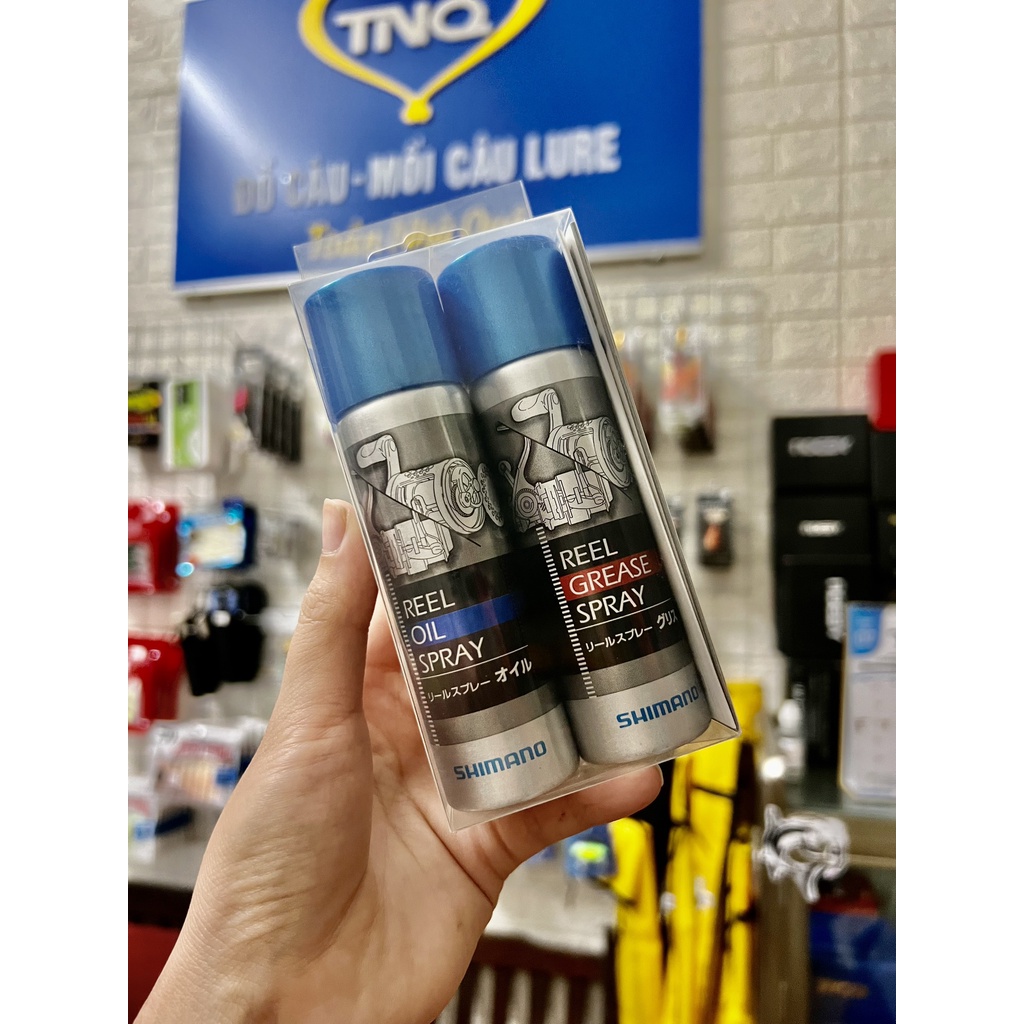 Bộ dầu mỡ Shimano bảo dưỡng &amp; vệ sinh máy câu TNQ LURES toán nhà quê
