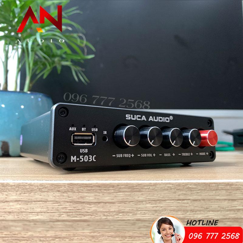 Amply Mini Đọc USB - Bluetooth 5.0 - Công Suất 50w x2 + 100w