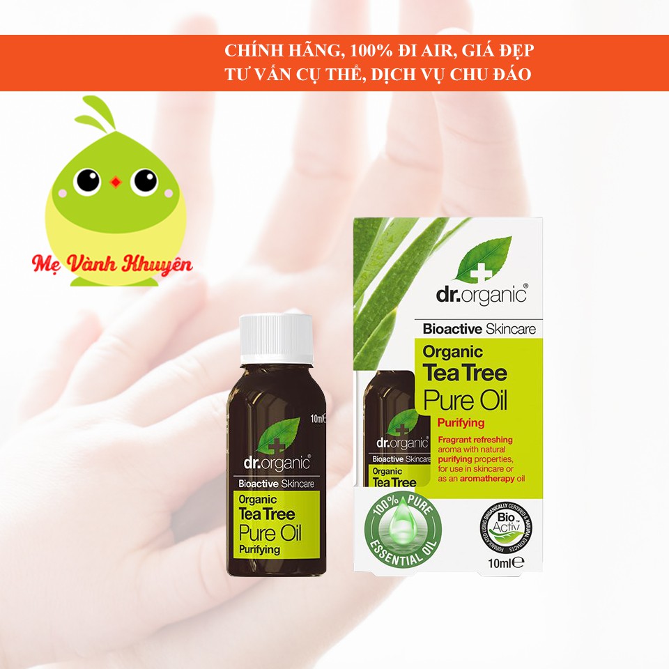 Tinh dầu tràm trà hữu cơ Dr.Organic Tea Tree Pure Oil, UK (10ml)