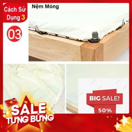 Bộ kẹp ga giường - kẹp drap giường nệm giữ cố định chống xê dịch tụt góc [ Combo 4 dây ]