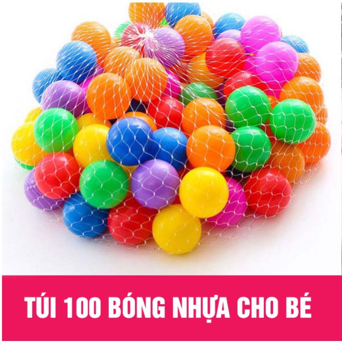 100 Bóng Nhựa Mềm nhiều màu sắc  An toàn Cho Bé.