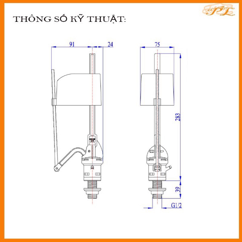 Cột cấp nước bồn cầu, phao két nước bồn cầu