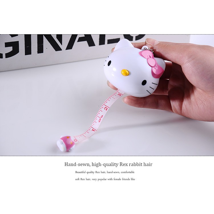 Thước Dây Tự Động Mini 1.0m Hình Hello Kitty Dễ Thương