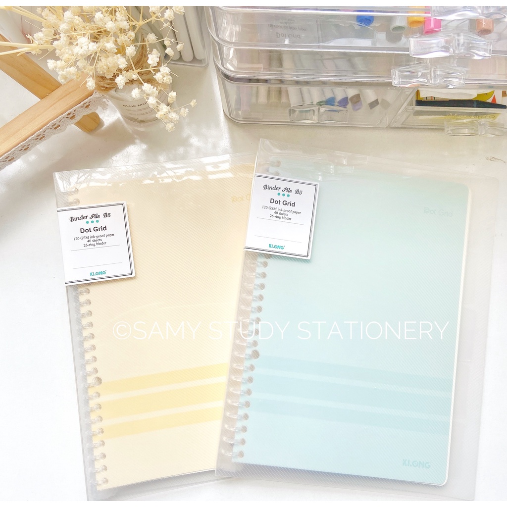 SỔ CÒNG NHỰA SIZE B5 SẴN GIẤY KLONG 120GSM SIÊU DÀY GHI CHÉP HỌC TẬP BULLET JOURNAL TAKE NOTES