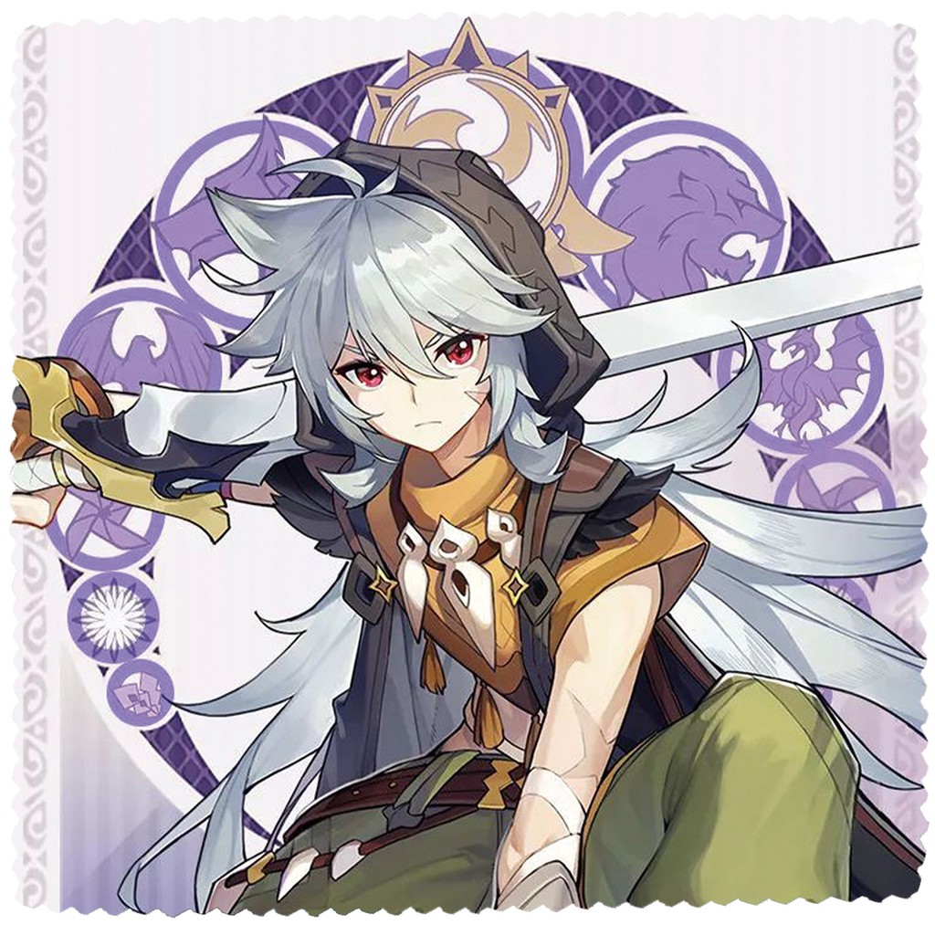 Khăn lau kính IN HÌNH Genshin Impact game chibi dễ thương tiện lợi