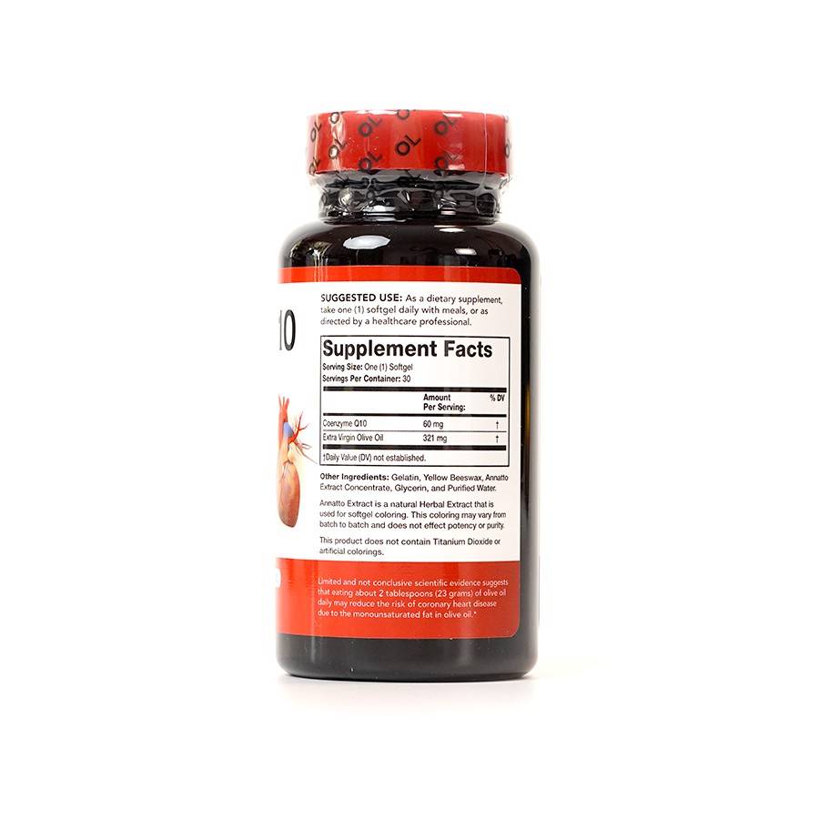 Viên Uống Olympian Labs CoQ10 60mg Hỗ Trợ Sức Khỏe Tim Mạch - Hộp 30 Viên