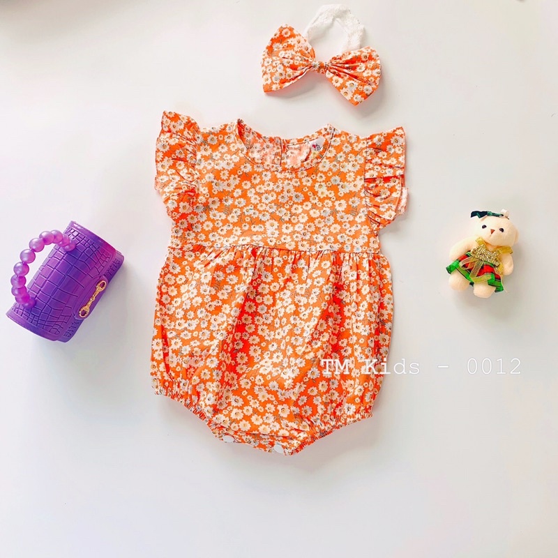 Body chip bé gái, body cho bé kèm nơ siêu xinh, body hè hoa nhí đáng yêu