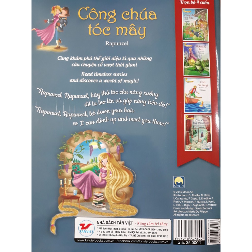 Sách - Truyện Song Ngữ Anh - Việt: Công Chúa Tóc Mây