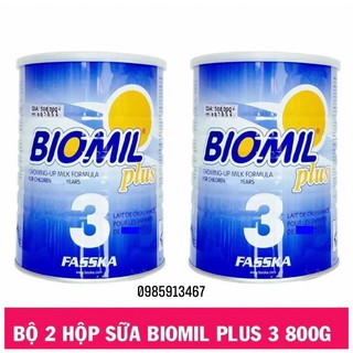 Combo 2 hộp Sữa Biomil sô 3 800g ( Date 2021)