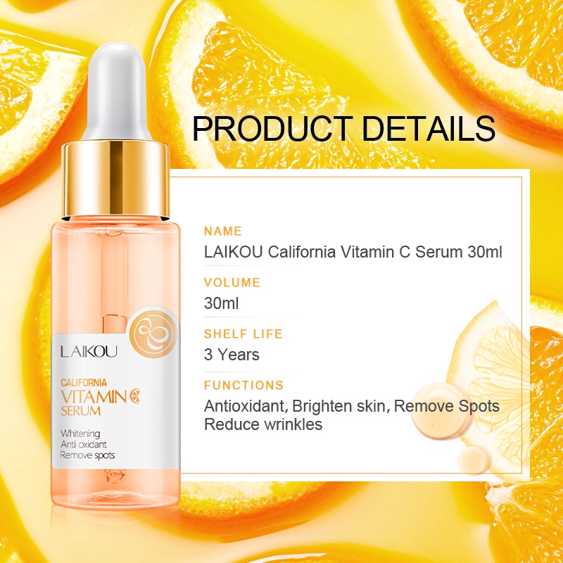 Serum Laikou Vitamin C Loại Bỏ Đốm Đen Làm Trắng Da 30ml