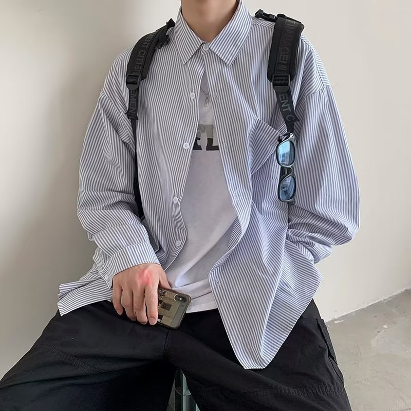 Áo Sơ Mi Nam Tay Dài Kẻ Sọc Caro Trẻ Trung Thời Trang Unisex Phong Cách Hàn Quốc áo sơ mi nam form rộng áo sơ mi tay dài áo sơ mi lụa nữ