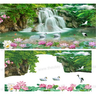 Tranh đính đá non nước hữu tình LV038