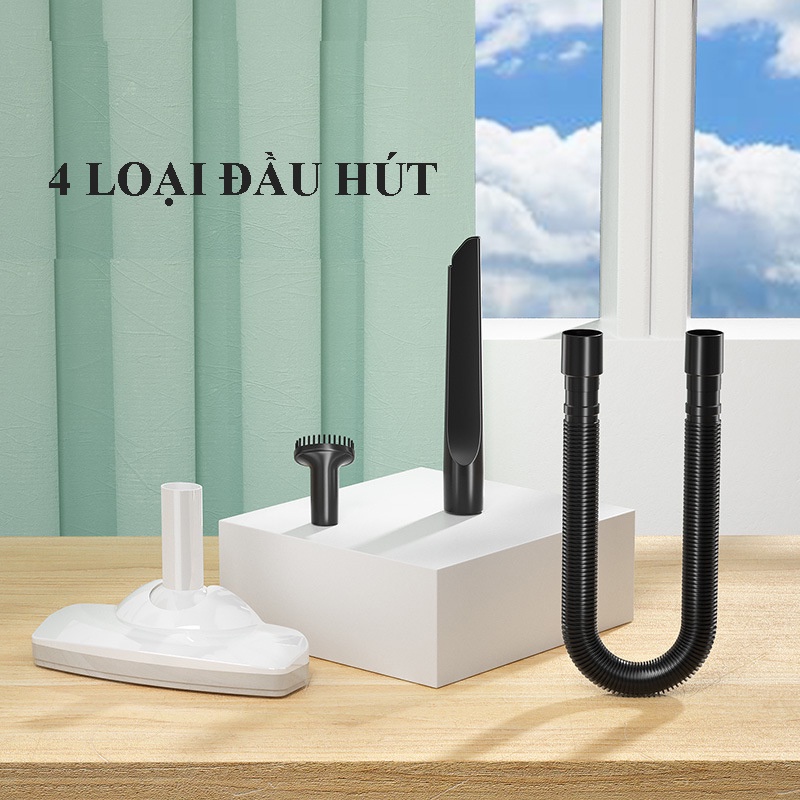 MHB 18 , Máy hút bụi cầm tay không dây, hút lông chó, lông mèo, vệ sinh bàn phím , hút bụi giường, ô tô lực hút 12000PA