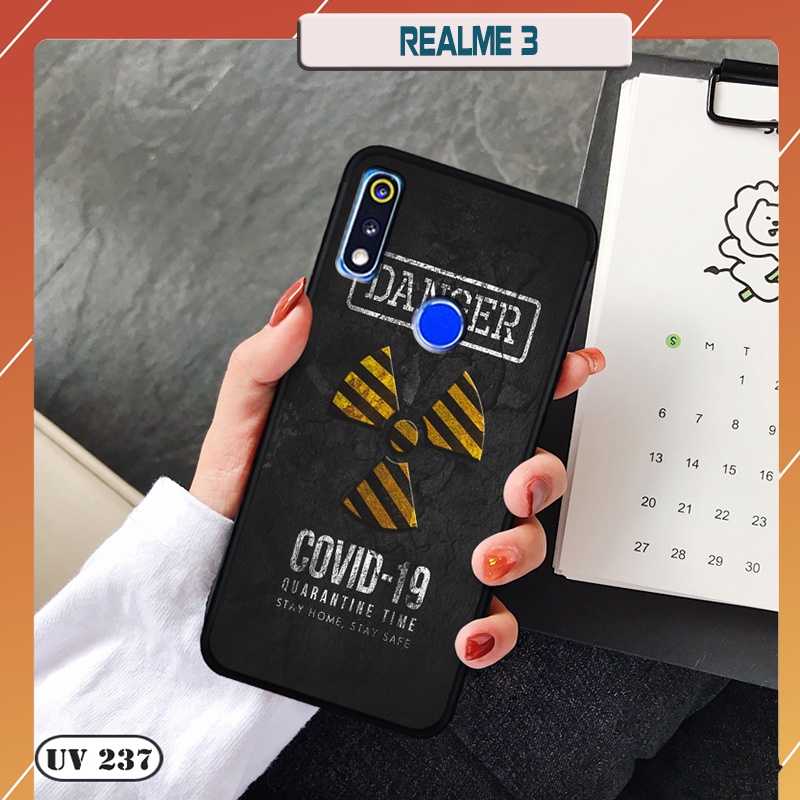 Ốp lưng nhám in hình 3D Realme 3