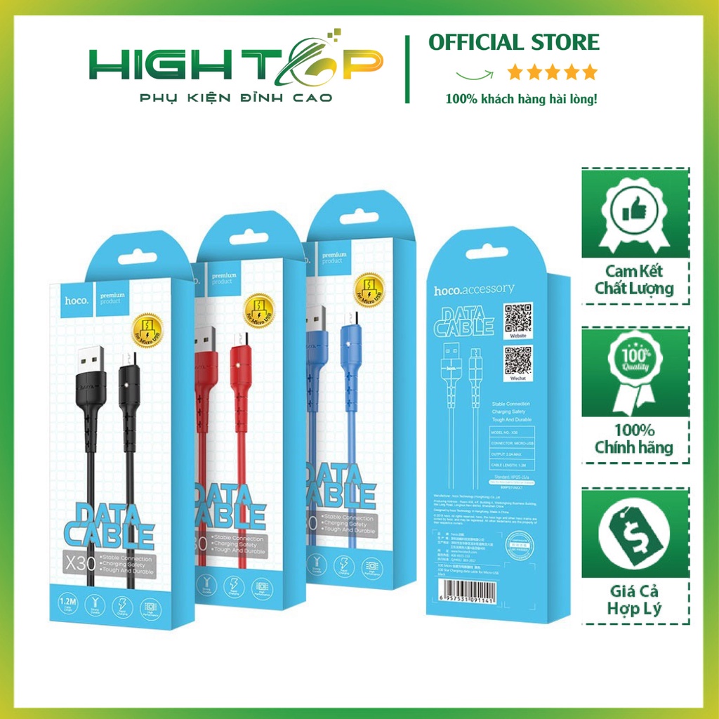 Cáp Sạc X30 Dễ Dàng Để Kết Nối Thiết Bị An Toàn, Sạc Nhanh Chóng Độ Bền Cao