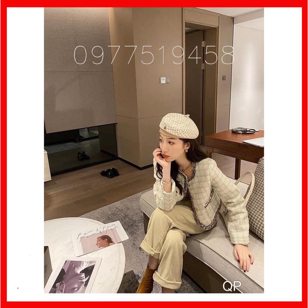✅ HÀNG CAO CẤP✅ Áo Khoác Dạ Tweed Nhũ Màu BE , ĐEN , XANH RÊU Cho Nữ