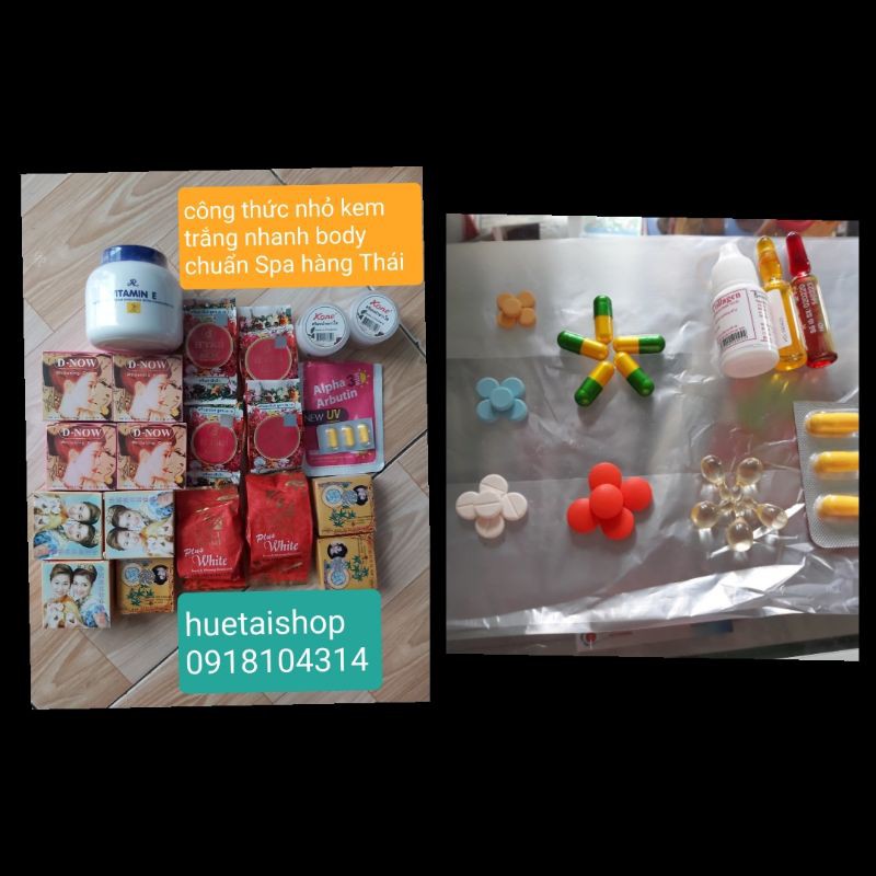 bộ công thức trắng mạnh hàng Thái + set kích trắng mạnh