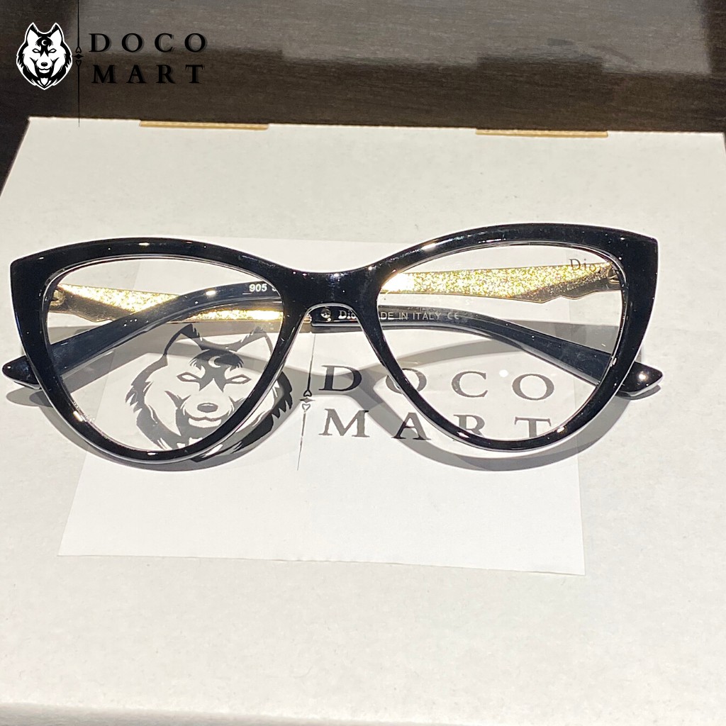 Mắt kính thời trang nữ DOCO gọng kính giả cận mắt mèo gọng nhựa pha kim loại hot trend | BigBuy360 - bigbuy360.vn