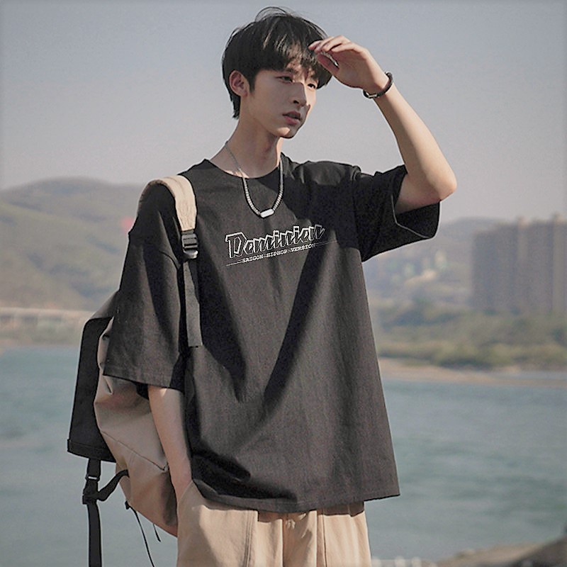 Áo phông nữ nam unisex tay lỡ thun form rộng teen cổ tròn oversize cotton HIPHOP giá rẻ đen trắng tee freesize DOMINION