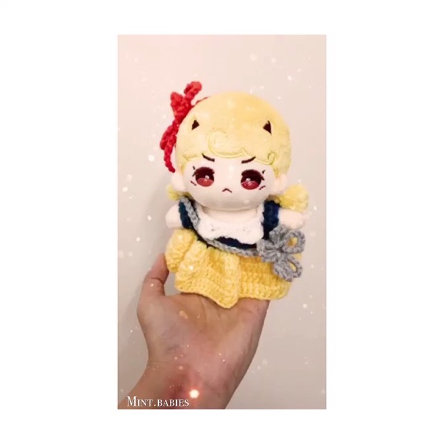 [OUTFIT FOR DOLL]ĐẦM BẠCH TUYẾT(SNOW WHITE DRESS)(CHO DOLL 10-15-20cm)