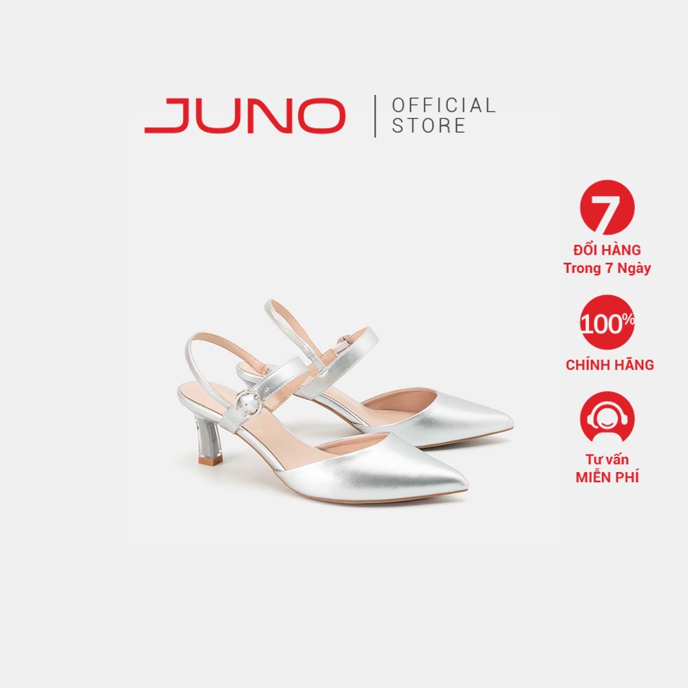 JUNO - Giày Cao Gót Gót Bọc Trong Suốt - CG07098