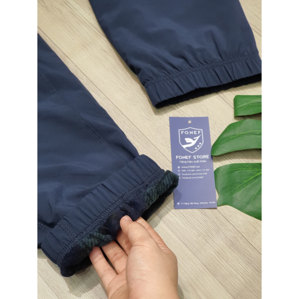 Quần gió lót nỉ xuất xịn  có bigsize - size to.Fonef
