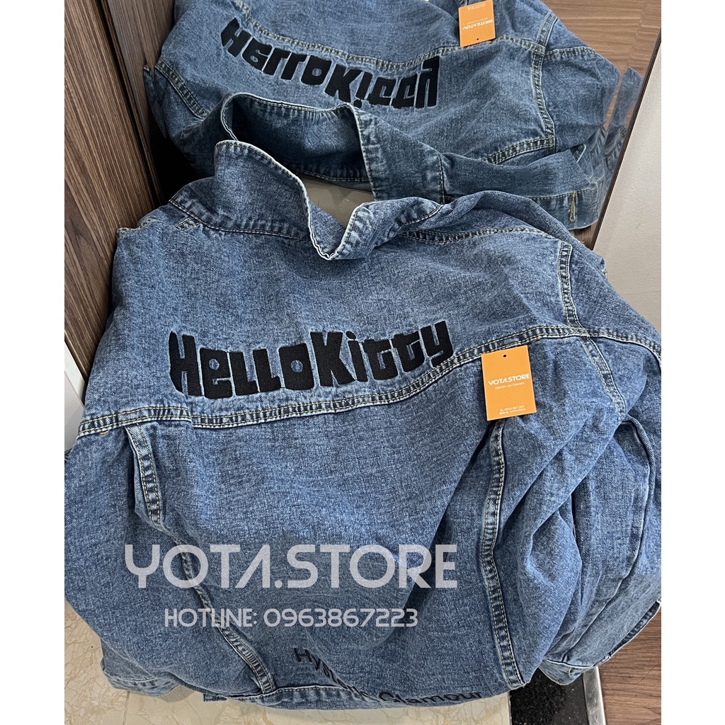 Áo khoác jeans thêu chữ - KB53
