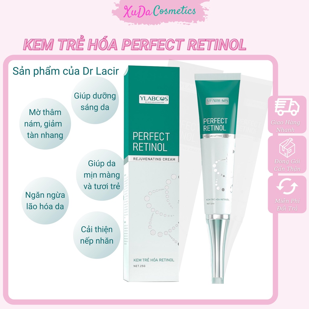 Kem tái tạo da trẻ hóa da Perfect Retinol Ylabcos cải thiện nếp nhăn mờ thâm nám tàn nhang chống lão hóa