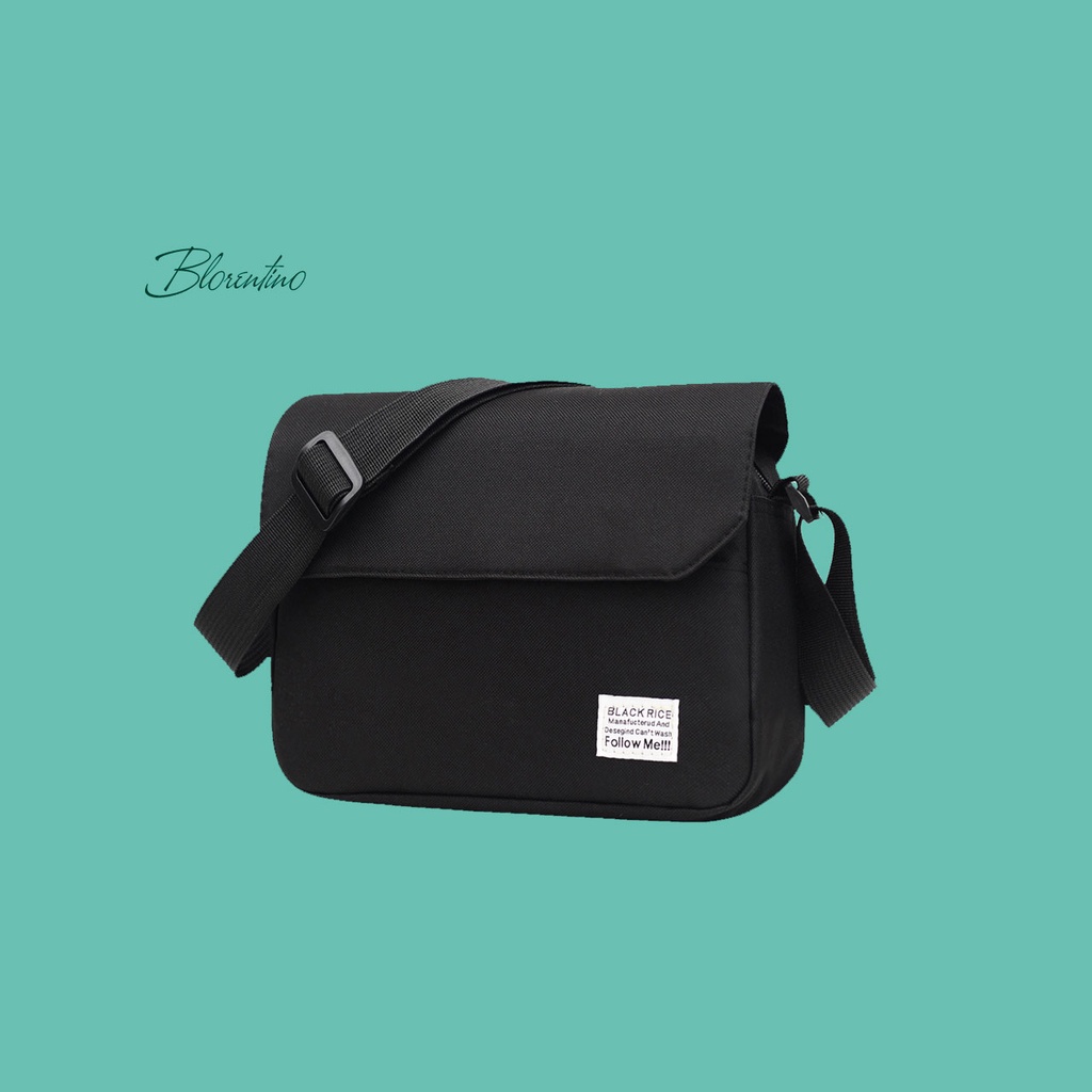 Túi đeo chéo nam nữ Unisex Black Rice phong cách hiện đại Hàn Quốc