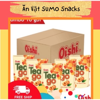 Combo 10 Bịch Nước Uống Trà Xanh OISHI Vị Đào(190ml/túi)-Ăn Vặt Sumo Snack