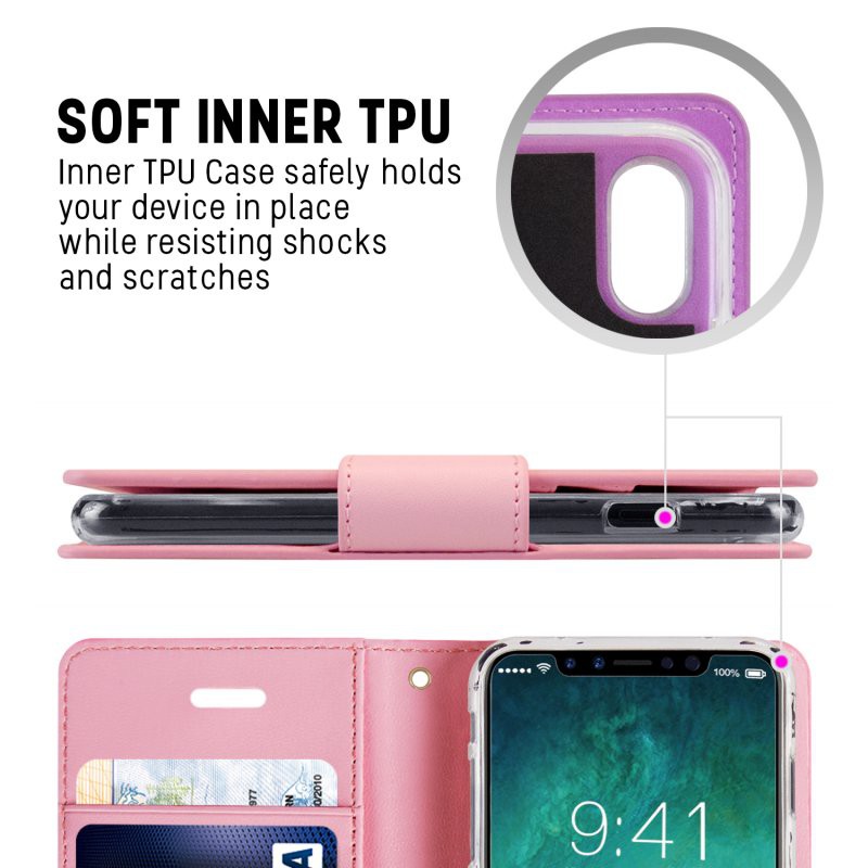 Bao da Mercury Sonata Diary dành cho iPhone X / iPhone Xs - Hàng nhập khẩu (Nhiều màu) | BigBuy360 - bigbuy360.vn