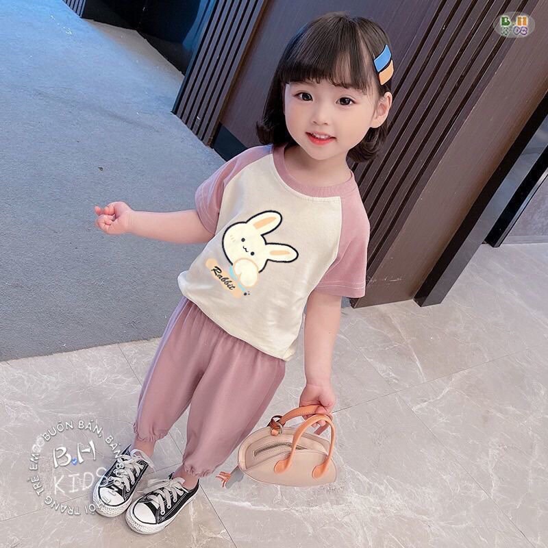 Bộ alibaba thun lạnh mềm mát cho bé gái